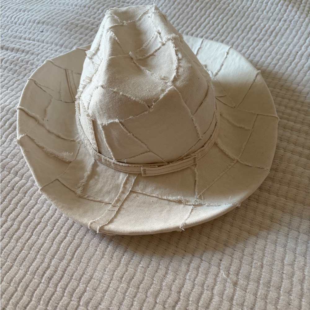 Levis Denim White Patchwork Hat - Custom Made! Co… - image 3